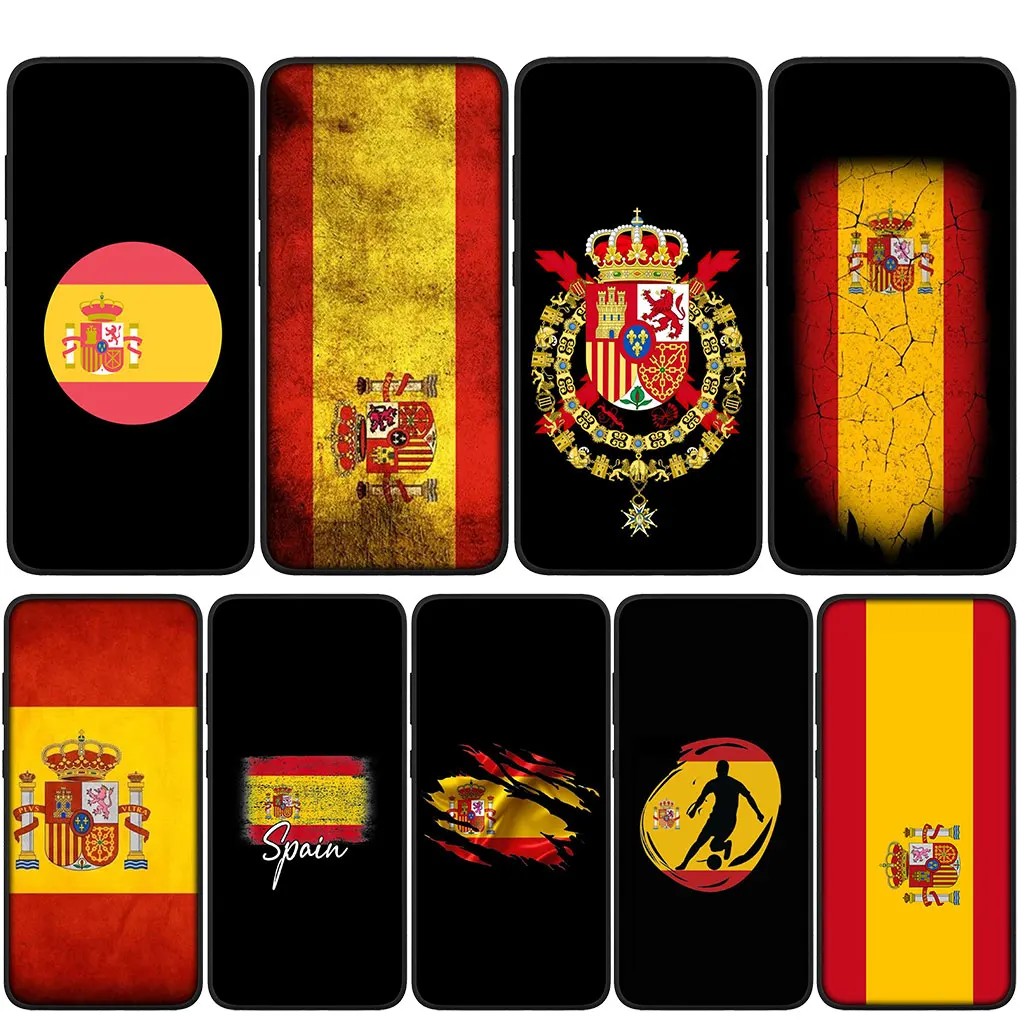 Ispanijos Vėliavos Geltona Raudona Minkštas Dėklas, skirtas Samsung Galaxy A10 A20 A22 A30 A31 A32 A50 A51 A52 A53 A72 A33 A73 Telefono Dangtelį Atveju